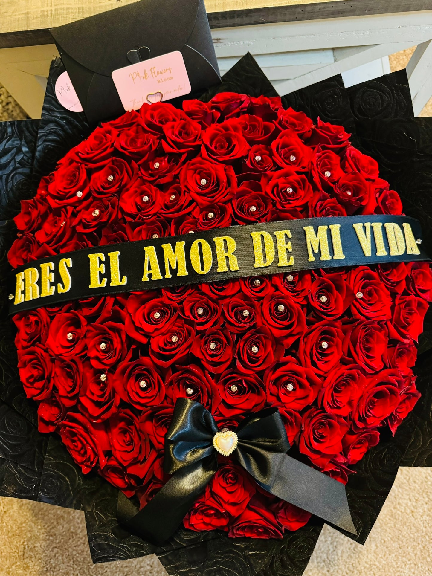 100 Red Premium Roses Bouquet